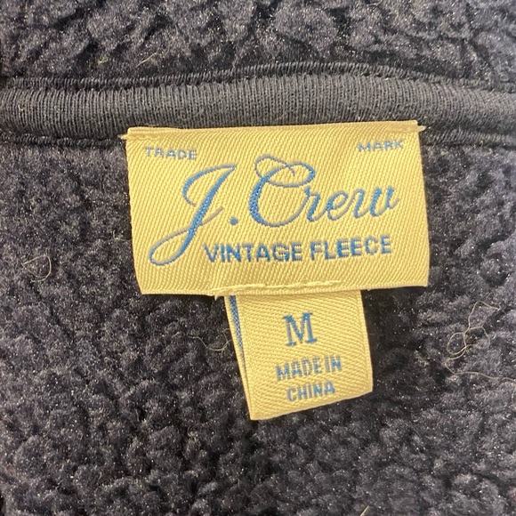 WINTER CLEARANCE J. Crew Vintage Fleece Navy & Pink Hoodie - Picture 4 of 8